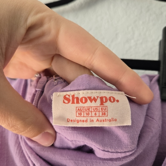 Showpo 6 Knot Front Midi Skirt in Lilac - Picture 7 of 8